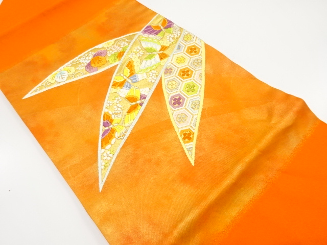 JAPANESE NAGOYA OBI / WOVEN PAULOWNIA ARABESQUE